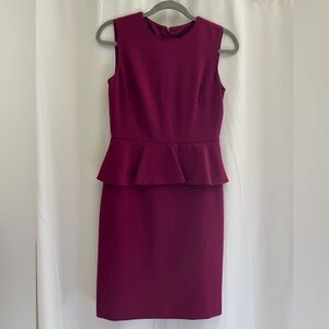 Ann Taylor Purple Peplum Shift Dress NWT - Size 0, Sleeveless, Lined